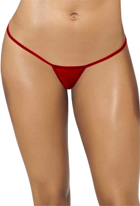 Kırmızı Transparan Tül String Tanga TM1115