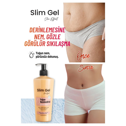 Selülit ve Çatlak Karşıtı & Yoğun Nemlendirici Slim Jel – Kolajen Destekli Bölgesel İncelme Jeli