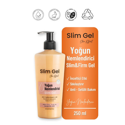 Selülit ve Çatlak Karşıtı & Yoğun Nemlendirici Slim Jel – Kolajen Destekli Bölgesel İncelme Jeli