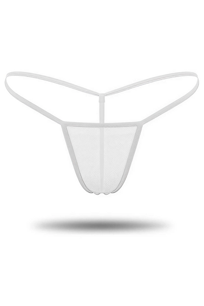 Beyaz Transparan Tül String Tanga TM0368